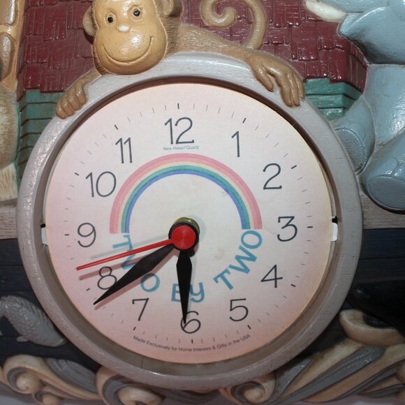 Vintage Noah's Ark Wall Clock Nursery Baby Room Two By Two (Missing Glass) *BB - Picture 4 of 5